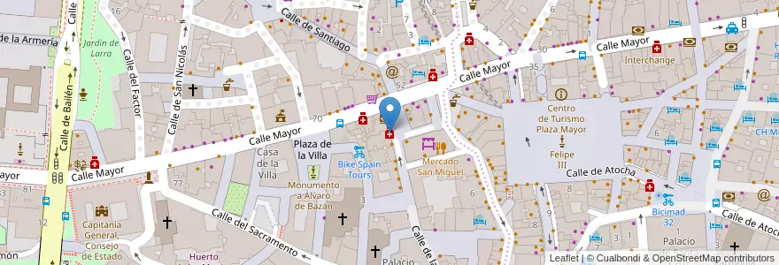 Mapa de ubicacion de Farmacia - Plaza San Miguel 8 en Испания, Мадрид, Мадрид, Área Metropolitana De Madrid Y Corredor Del Henares, Мадрид.