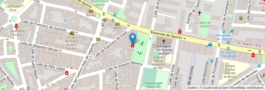 Mapa de ubicacion de Farmacia - Plaza San Vicente de Paúl 5 en إسبانيا, منطقة مدريد, منطقة مدريد, Área Metropolitana De Madrid Y Corredor Del Henares, مدريد.
