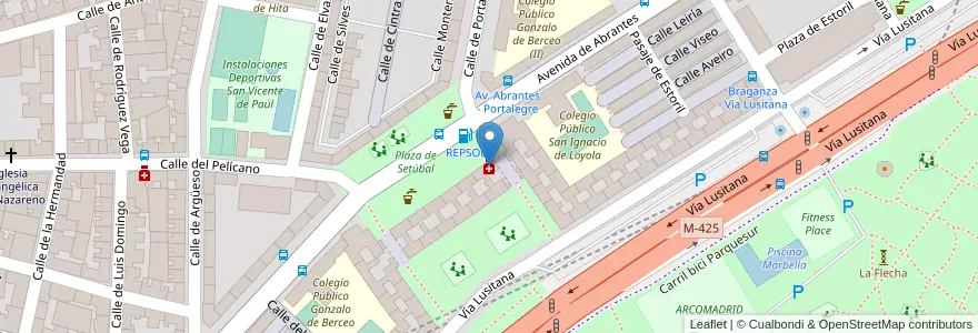 Mapa de ubicacion de Farmacia - Plaza Setúbal 4 en 스페인, Comunidad De Madrid, Comunidad De Madrid, Área Metropolitana De Madrid Y Corredor Del Henares, 마드리드.