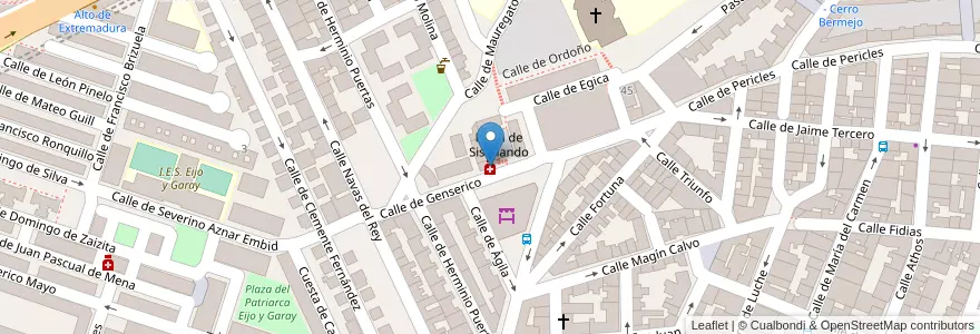 Mapa de ubicacion de Farmacia - Plaza Sisenando 1 en 西班牙, Comunidad De Madrid, Comunidad De Madrid, Área Metropolitana De Madrid Y Corredor Del Henares, Madrid.