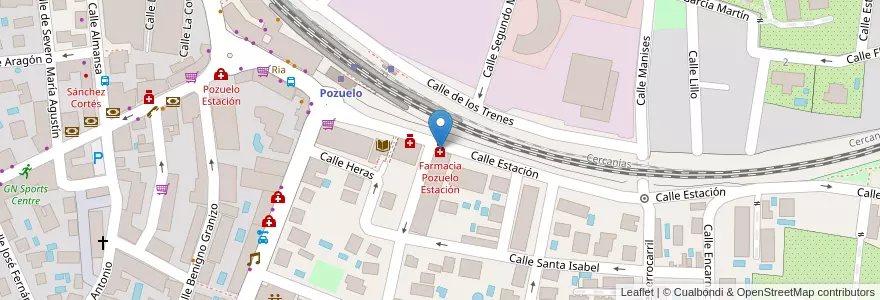 Mapa de ubicacion de Farmacia Pozuelo Estación en España, Comunidad De Madrid, Comunidad De Madrid, Área Metropolitana De Madrid Y Corredor Del Henares, Pozuelo De Alarcón.