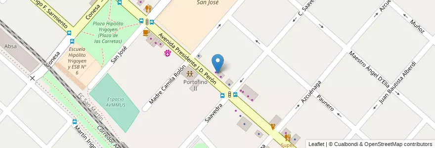 Mapa de ubicacion de Farmacia Puerto Salud en Arjantin, Buenos Aires, Partido De San Miguel, Muñiz.