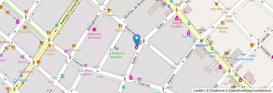 Mapa de ubicacion de Farmacia Roma, Recoleta en アルゼンチン, Ciudad Autónoma De Buenos Aires, Comuna 2, ブエノスアイレス.