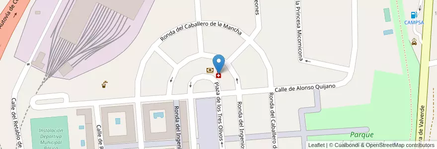 Mapa de ubicacion de Farmacia - Ronda Ingenioso Hidalgo 28 en 西班牙, Comunidad De Madrid, Comunidad De Madrid, Área Metropolitana De Madrid Y Corredor Del Henares, Madrid.
