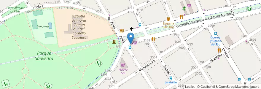 Mapa de ubicacion de Farmacia, Saavedra en 阿根廷, Ciudad Autónoma De Buenos Aires, Comuna 12, 布宜诺斯艾利斯.