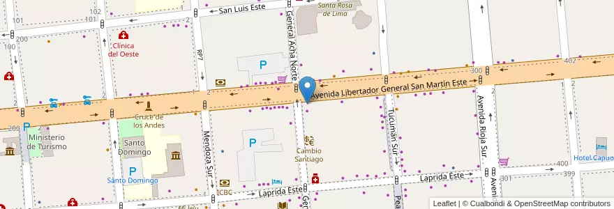 Mapa de ubicacion de Farmacia San Benito en Argentinië, San Juan, Chili, Capital.