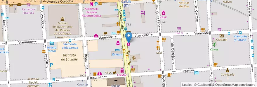 Mapa de ubicacion de Farmacia, San Nicolas en آرژانتین, Ciudad Autónoma De Buenos Aires, Buenos Aires.