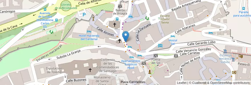Mapa de ubicacion de Farmacia Sancho en スペイン, カスティーリャ＝ラ・マンチャ州, Toledo, Toledo, Toledo.