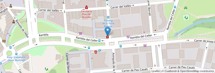 Mapa de ubicacion de Farmàcia Sant Cugat Torreblanca en 스페인, Catalunya, Barcelona, Vallès Occidental, Sant Cugat Del Vallès.