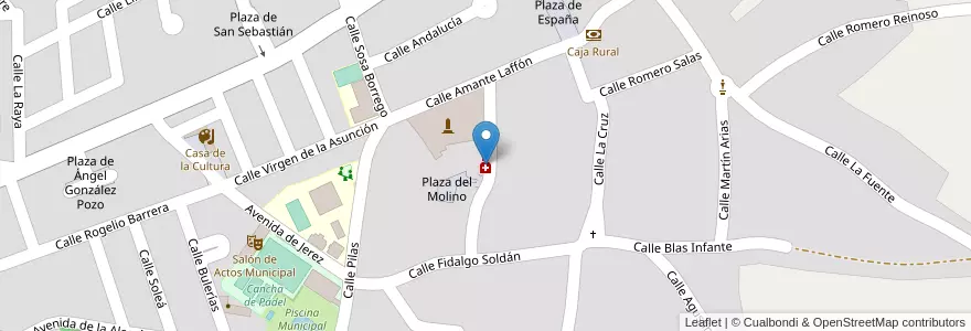 Mapa de ubicacion de Farmacia Santa Ana Garrido en España, Andalucía, Sevilla, Huévar Del Aljarafe.