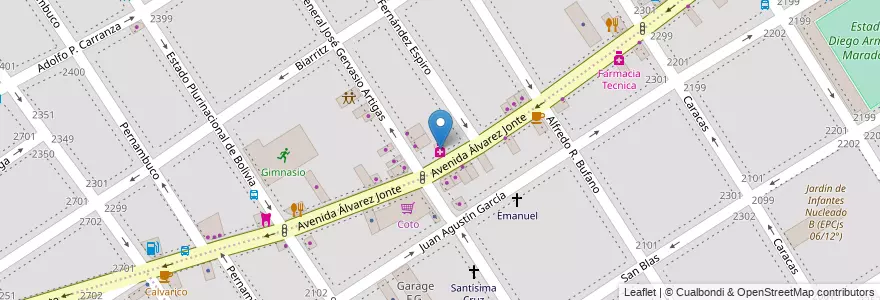 Mapa de ubicacion de Farmacia Santa Lucia, Villa del Parque en Argentine, Ciudad Autónoma De Buenos Aires, Buenos Aires, Comuna 11.