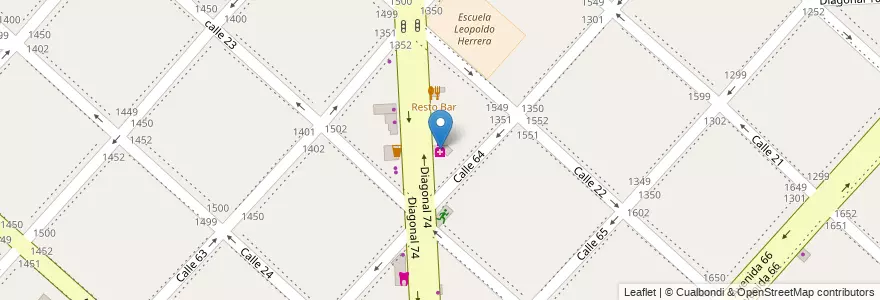 Mapa de ubicacion de Farmacia Santa Rosa, Casco Urbano en Argentinië, Buenos Aires, Partido De La Plata, La Plata.