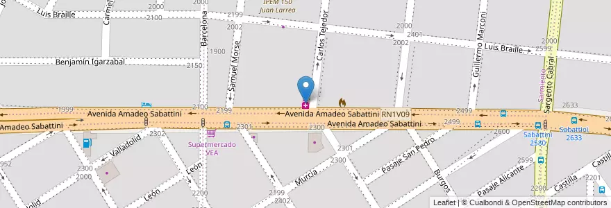 Mapa de ubicacion de Farmacia Sol en Argentine, Córdoba, Departamento Capital, Pedanía Capital, Córdoba, Municipio De Córdoba.