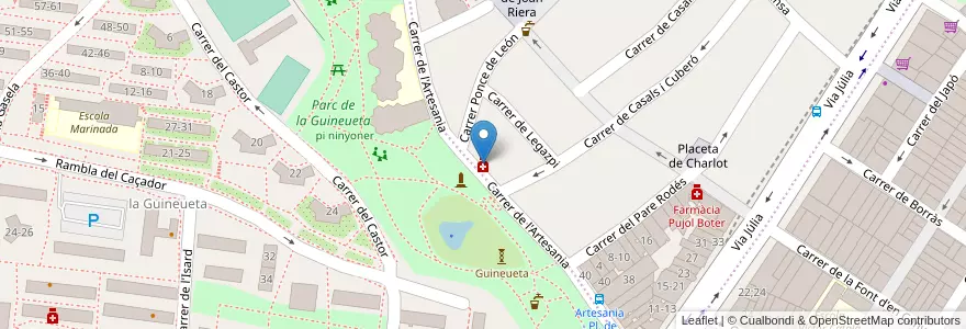 Mapa de ubicacion de Farmàcia Sykuler en 西班牙, Catalunya, Barcelona, Barcelonès, Barcelona.