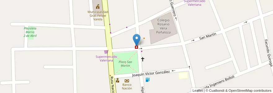 Mapa de ubicacion de Farmacia Talampaya en 아르헨티나, 칠레, La Rioja, Coronel Felipe Varela.