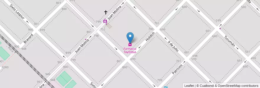 Mapa de ubicacion de Farmacia TAVERNA en Argentinië, Buenos Aires, Partido De Bahía Blanca, Bahía Blanca.