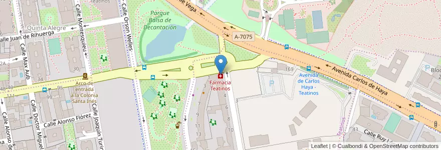 Mapa de ubicacion de Farmacia Teatinos en Espanha, Andaluzia, Málaga, Málaga-Costa Del Sol, Málaga.