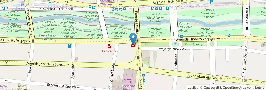 Mapa de ubicacion de Farmacia Terminal San Salvador de Jujuy en Argentinië, Jujuy, Departamento Doctor Manuel Belgrano, Municipio De San Salvador De Jujuy.
