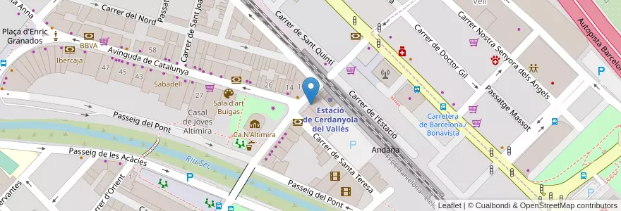Mapa de ubicacion de Farmàcia Valls en İspanya, Catalunya, Barcelona, Vallès Occidental, Cerdanyola Del Vallès.