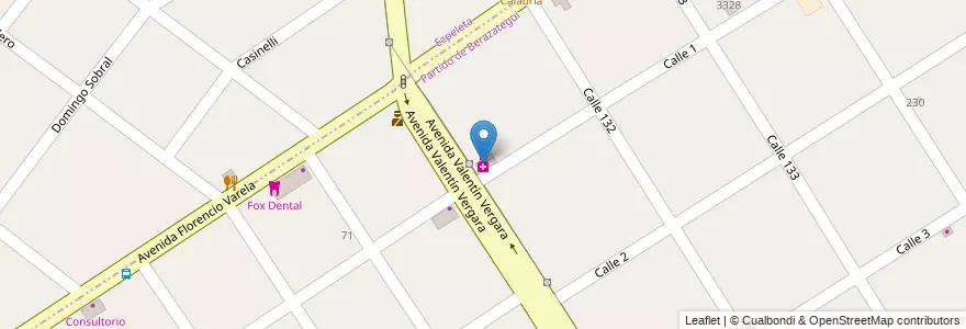 Mapa de ubicacion de Farmacia Vergara en Argentinië, Buenos Aires, Partido De Berazategui, Berazategui.