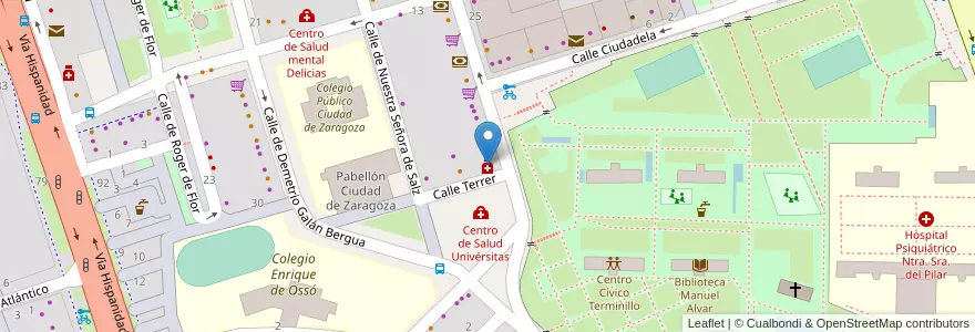 Mapa de ubicacion de Farmacia Vicente en Испания, Арагон, Сарагоса, Zaragoza, Сарагоса.