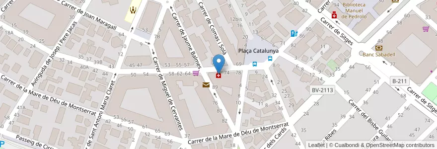 Mapa de ubicacion de Farmàcia Vila en Espagne, Catalogne, Barcelone, Garraf, Sant Pere De Ribes.