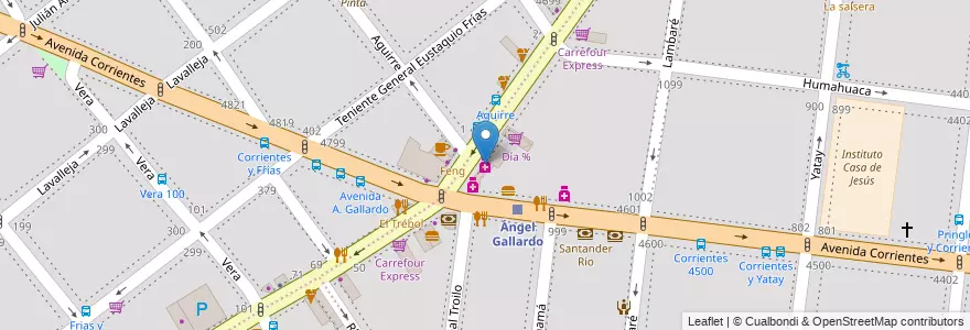 Mapa de ubicacion de Farmacia, Villa Crespo en Argentinië, Ciudad Autónoma De Buenos Aires, Buenos Aires.