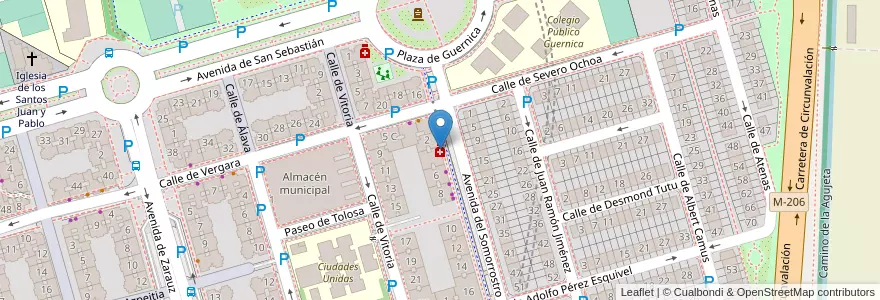 Mapa de ubicacion de Farmacia Yagüe Miguel en اسپانیا, بخش خودمختار مادرید, بخش خودمختار مادرید, Área Metropolitana De Madrid Y Corredor Del Henares, San Fernando De Henares.