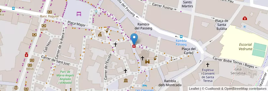 Mapa de ubicacion de Farmàcia Ylla en スペイン, カタルーニャ州, Barcelona, Osona, Vic.