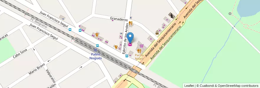Mapa de ubicacion de Farmacia Zorzoli en Argentine, Province De Buenos Aires, Partido De Malvinas Argentinas, Pablo Nogués.