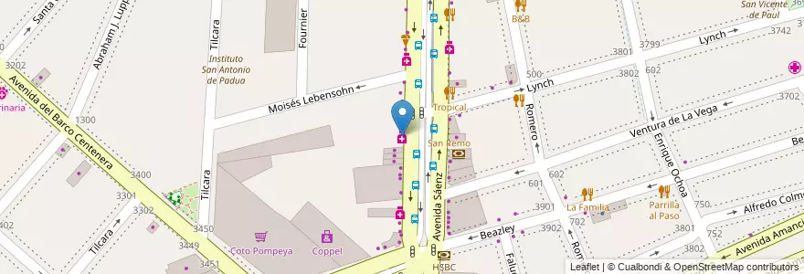 Mapa de ubicacion de Farmacias del Ahorro, Nueva Pompeya en Аргентина, Буэнос-Айрес, Comuna 4, Буэнос-Айрес.