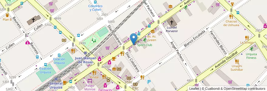 Mapa de ubicacion de Farmacias Doctor Ahorro, Villa Urquiza en Аргентина, Буэнос-Айрес, Comuna 12, Буэнос-Айрес.