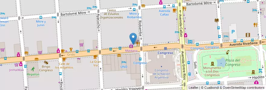 Mapa de ubicacion de Farmacity, Balvanera en Arjantin, Ciudad Autónoma De Buenos Aires, Comuna 3, Buenos Aires.
