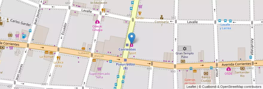 Mapa de ubicacion de Farmacity, Balvanera en Argentinien, Ciudad Autónoma De Buenos Aires, Comuna 3, Buenos Aires.
