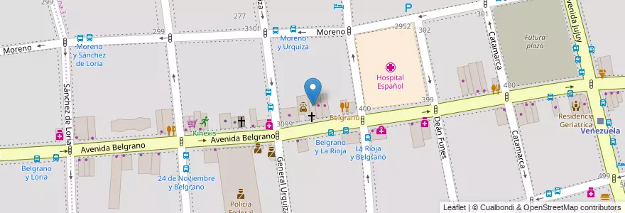 Mapa de ubicacion de Farmacity, Balvanera en アルゼンチン, Ciudad Autónoma De Buenos Aires, Comuna 3, ブエノスアイレス.