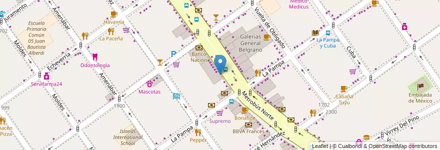 Mapa de ubicacion de Farmacity, Belgrano en Argentina, Ciudad Autónoma De Buenos Aires, Buenos Aires, Comuna 13.
