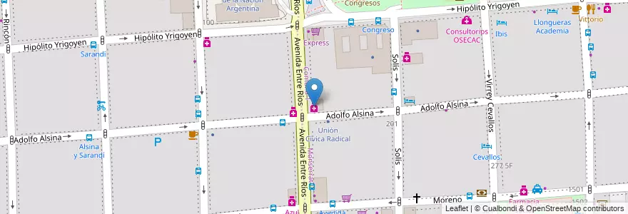 Mapa de ubicacion de Farmacity, Montserrat en 阿根廷, Ciudad Autónoma De Buenos Aires, 布宜诺斯艾利斯.