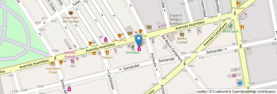 Mapa de ubicacion de Farmacity, Parque Chacabuco en Аргентина, Буэнос-Айрес, Comuna 7, Буэнос-Айрес.