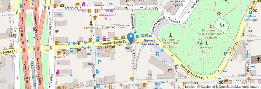 Mapa de ubicacion de Farmacity, Retiro en アルゼンチン, Ciudad Autónoma De Buenos Aires, Comuna 1, ブエノスアイレス.