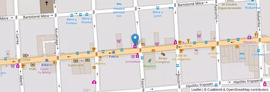 Mapa de ubicacion de Farmacity Uruiburu, Balvanera en Argentina, Ciudad Autónoma De Buenos Aires, Comuna 3, Buenos Aires.
