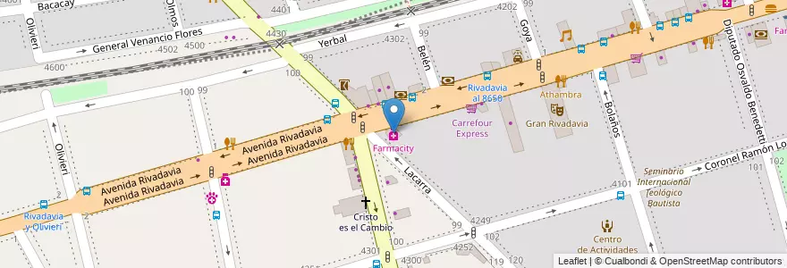 Mapa de ubicacion de Farmacity, Velez Sarsfield en Аргентина, Буэнос-Айрес, Буэнос-Айрес, Comuna 10.
