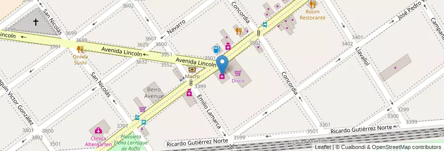Mapa de ubicacion de Farmacity, Villa del Parque en 阿根廷, Ciudad Autónoma De Buenos Aires, 布宜诺斯艾利斯, Comuna 11.