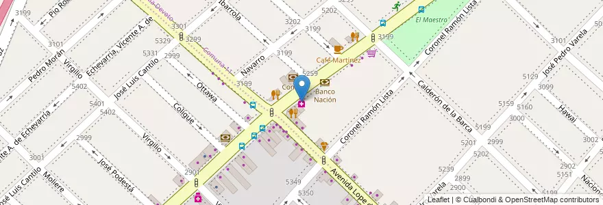 Mapa de ubicacion de Farmacity, Villa Devoto en アルゼンチン, ブエノスアイレス州, Comuna 10.