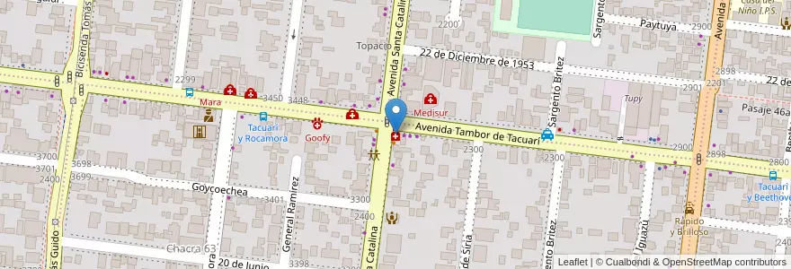 Mapa de ubicacion de Farmacom I en Arjantin, Misiones, Departamento Capital, Municipio De Posadas, Posadas.