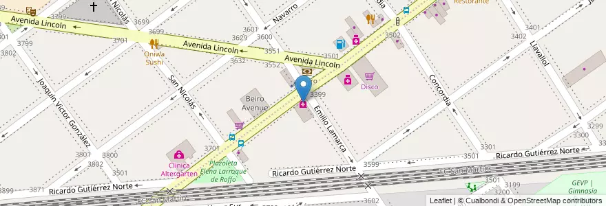Mapa de ubicacion de Farmaet, Villa del Parque en Argentina, Ciudad Autónoma De Buenos Aires, Buenos Aires, Comuna 11.
