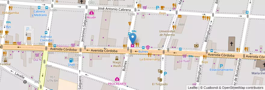 Mapa de ubicacion de Farmaliv, Palermo en آرژانتین, Ciudad Autónoma De Buenos Aires, Buenos Aires.