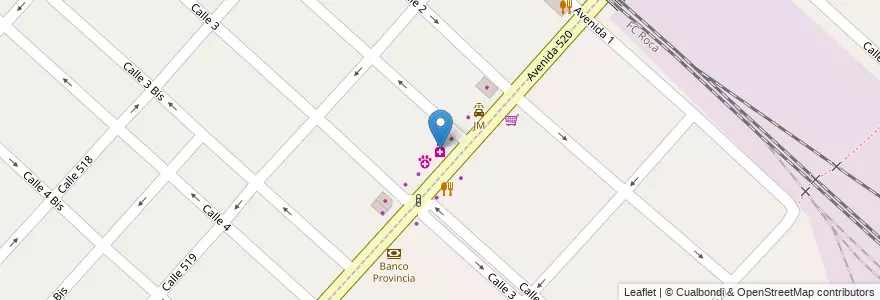 Mapa de ubicacion de Farmanelli, Ringuelet en Arjantin, Buenos Aires, Partido De La Plata, Ringuelet.