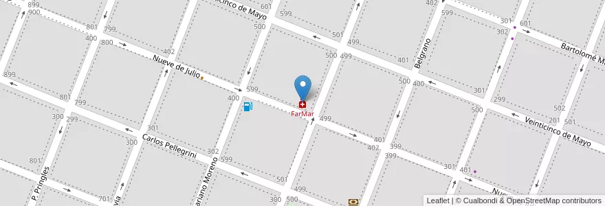 Mapa de ubicacion de FarMar en Аргентина, Чако, Departamento Comandante Fernández, Municipio De Presidencia Roque Sáenz Peña, Presidencia Roque Sáenz Peña.