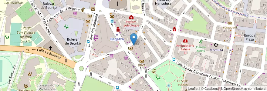 Mapa de ubicacion de Farmasan en 西班牙, 巴斯克, 比斯开, Bilboaldea, Barakaldo.