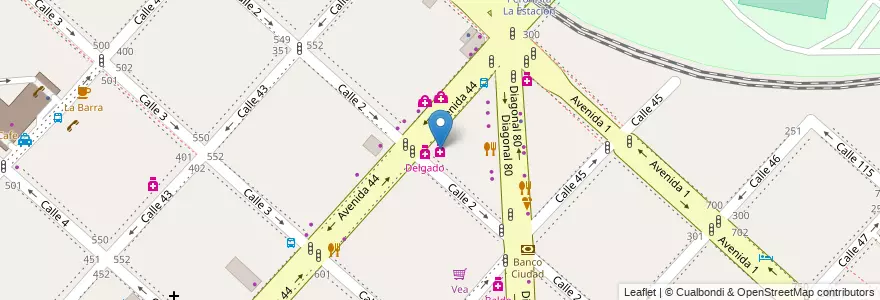 Mapa de ubicacion de farmc (1), Casco Urbano en 아르헨티나, 부에노스아이레스주, Partido De La Plata, La Plata.